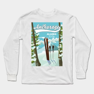 Anchorage Alaska To Ski Long Sleeve T-Shirt